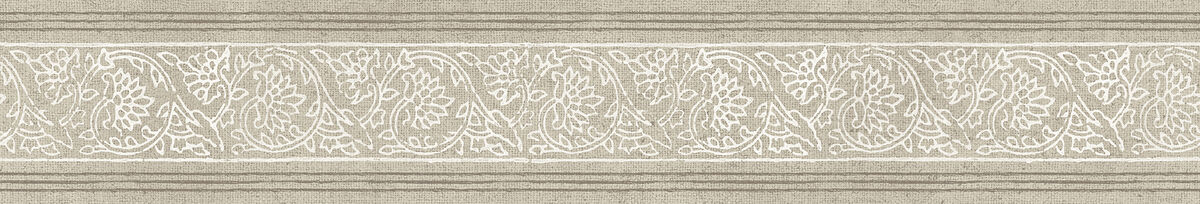 Carved Floral Taupe Trim Wall Border