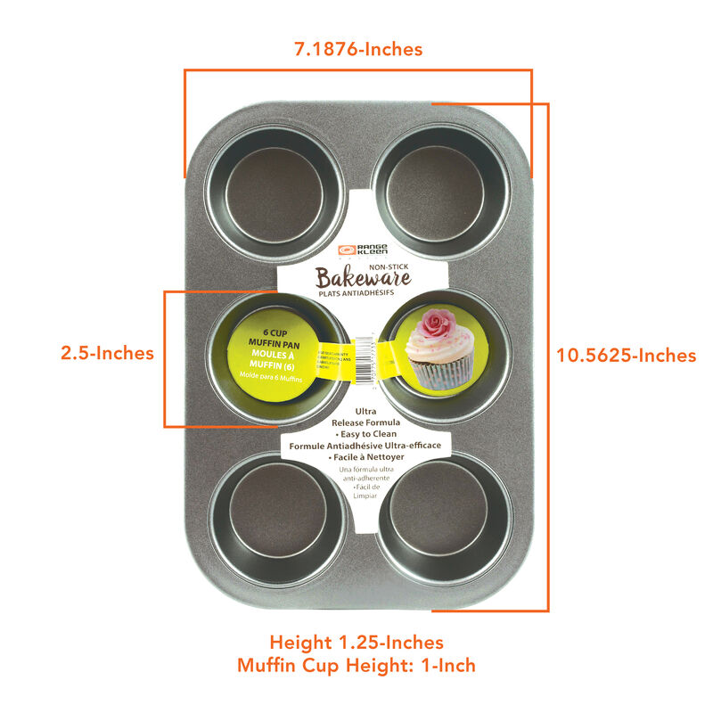Muffin Pan Non-stick 6 Cup