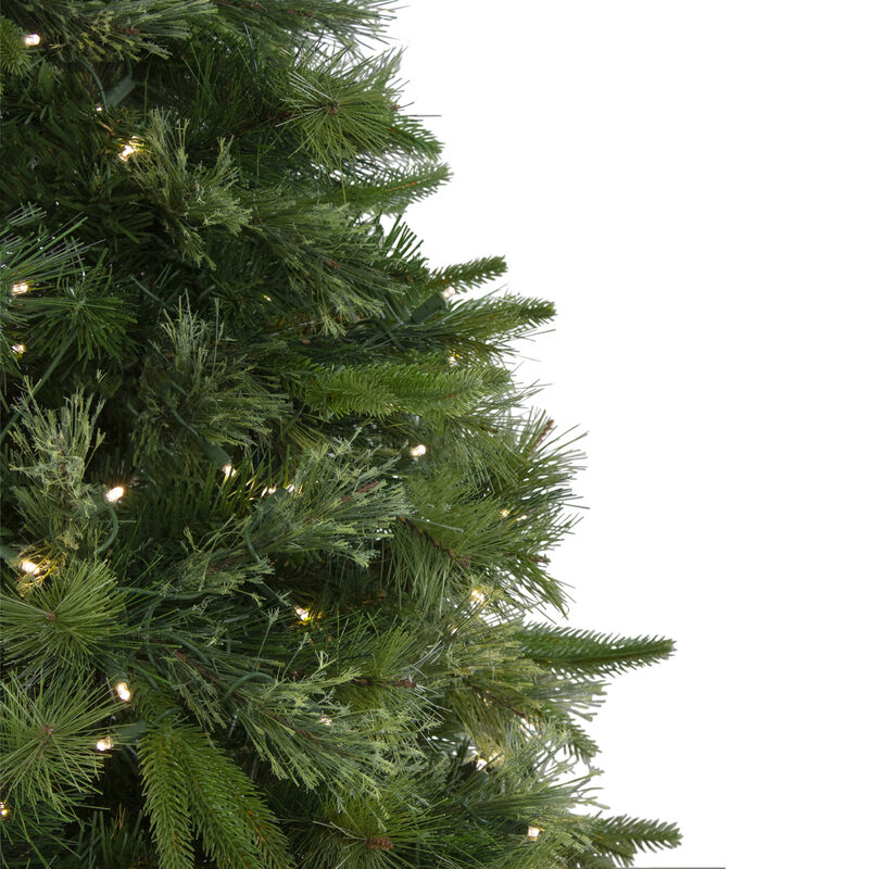4.5' Pre-Lit Full Ashcroft Cashmere Pine Artificial Christmas Tree  Warm Clear LED Lights