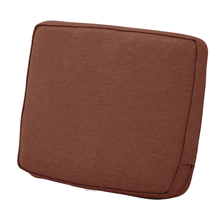 Classic Accessories 62-024-HHENNA-EC Seat Cushion Combo, 21"W x 20"H x 4"Thick, Heather Henna