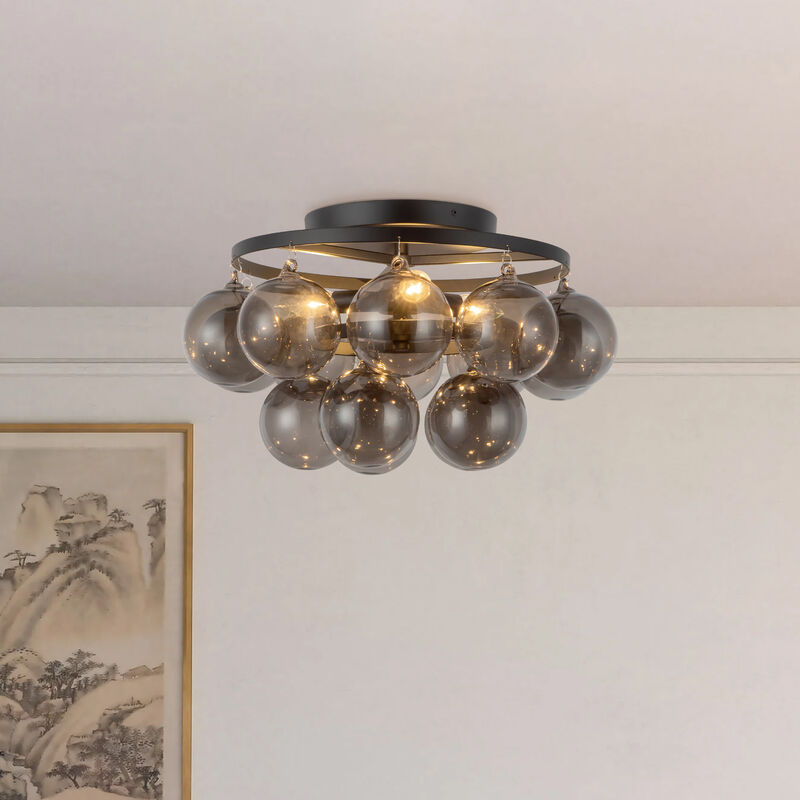 Faye 18 in Semi Flush Mount with Glass image number 5
