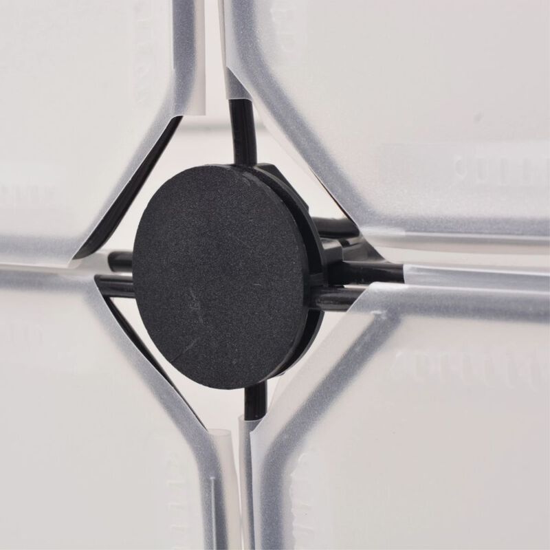 vidaXL Interlocking Shoe Organizer with 12 Compartments White