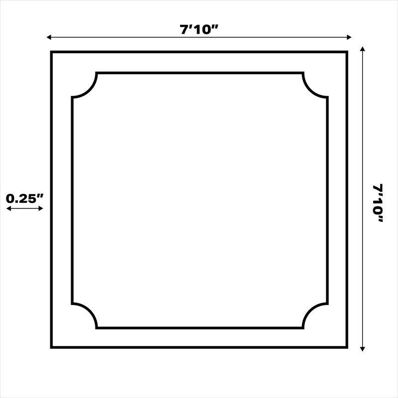 Maris Ornate Medallion Machine-Washable Square Area Rug