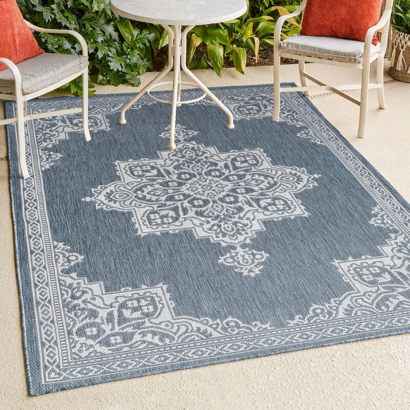 Arden Vintage Casual Medallion Indoor/Outdoor Area Rug