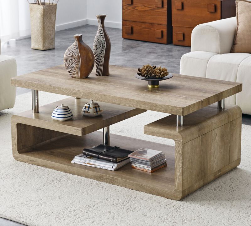 Petcon Three-Tier MDF Coffee Table image number 1