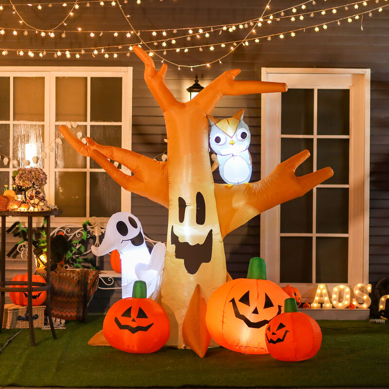 BreeBe 7.5 ft Halloween Inflatable Haunted Tree with LED Lights image number 1