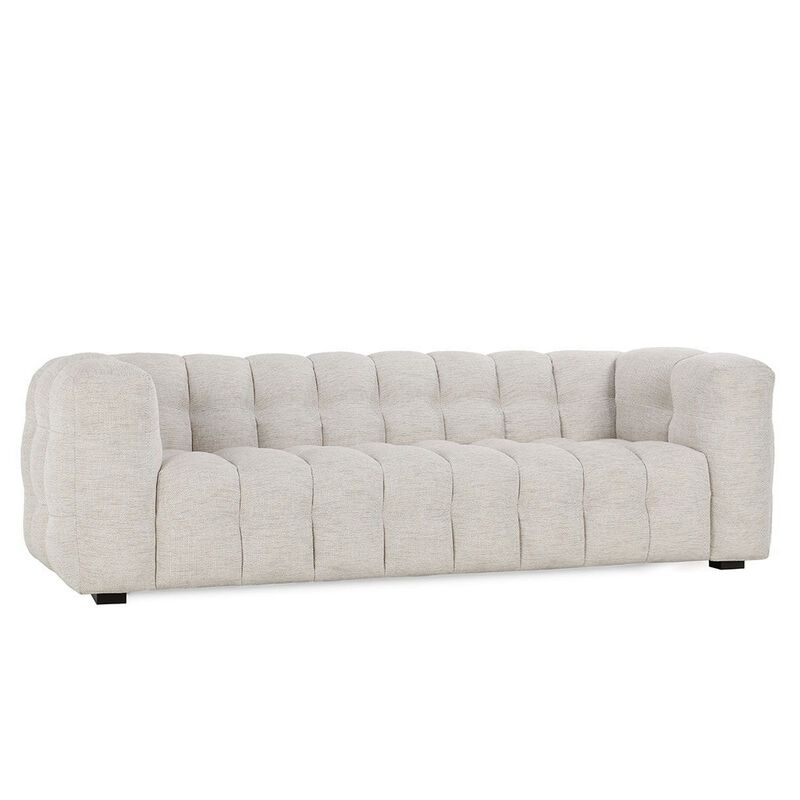 Gracious Wooden Full Bed With Trundle And SQU Tufted HB, White image number 0