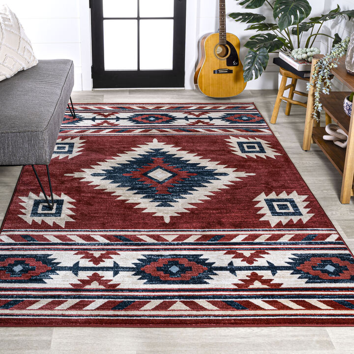 Serape Medallion Southwestern Area Rug