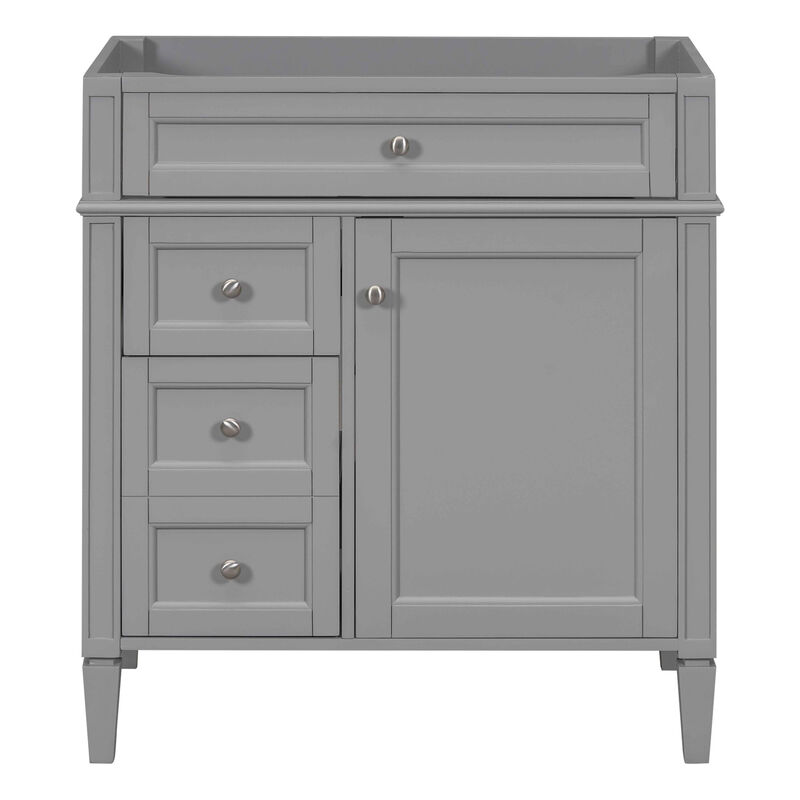 30" Freestanding Bathroom Vanity Without Top Sink image number 0