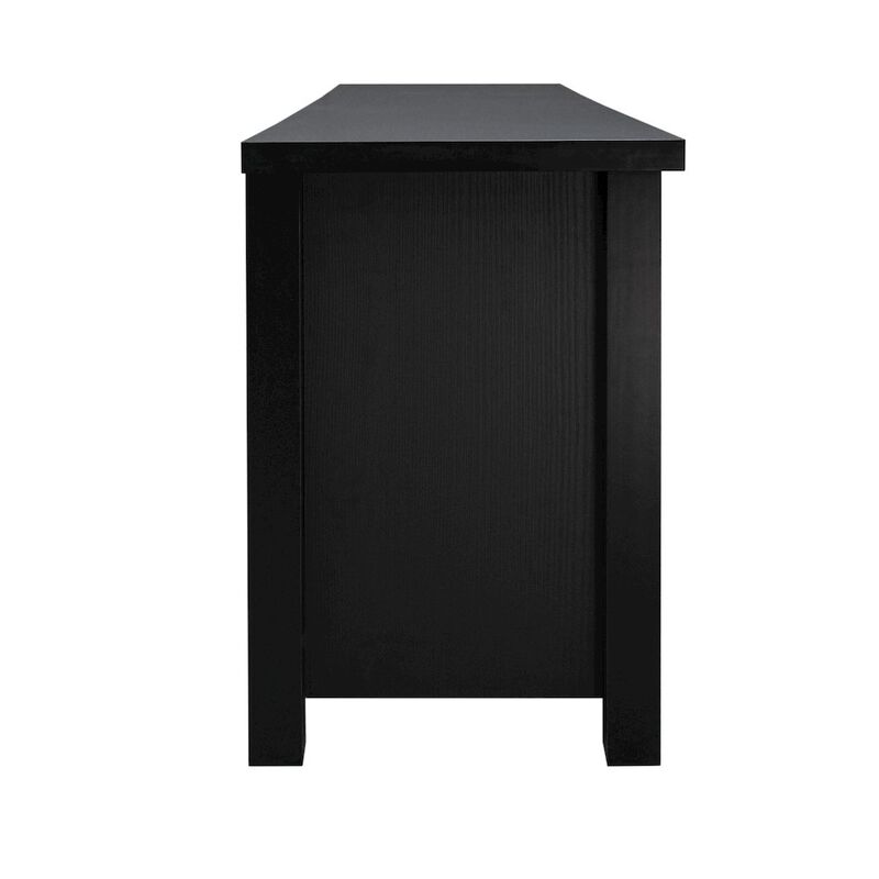 Flash Furniture 65" Entertainment Center with Storage Cabinets for up to 80" TV's, Black image number 3