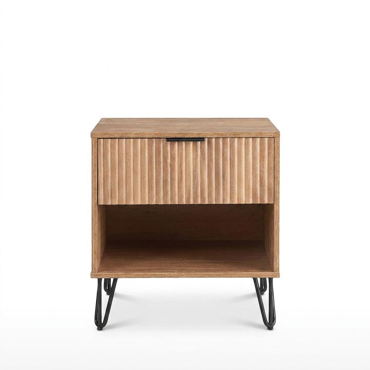 Dumbo 1-Drawer Nightstands in Brown (Set of 2)