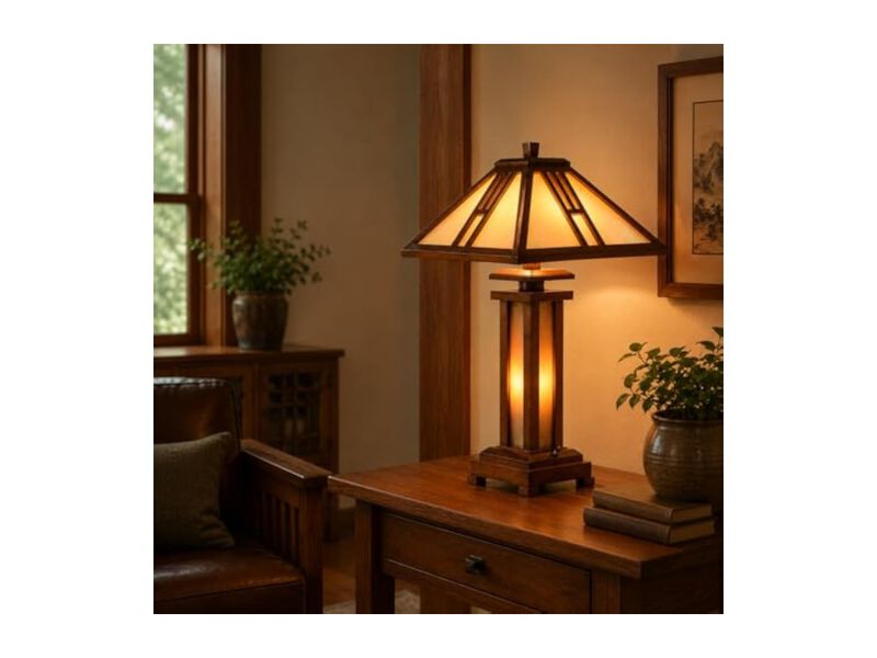 Tiffany Style Stained Glass Table Lamp For Bedroom Living Room image number 1