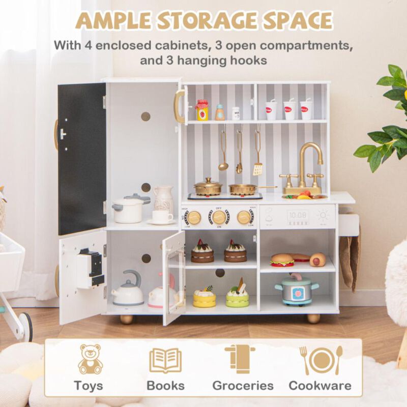 Hivvago Pretend Play Kitchen for Kids with Real Sounds and Lights