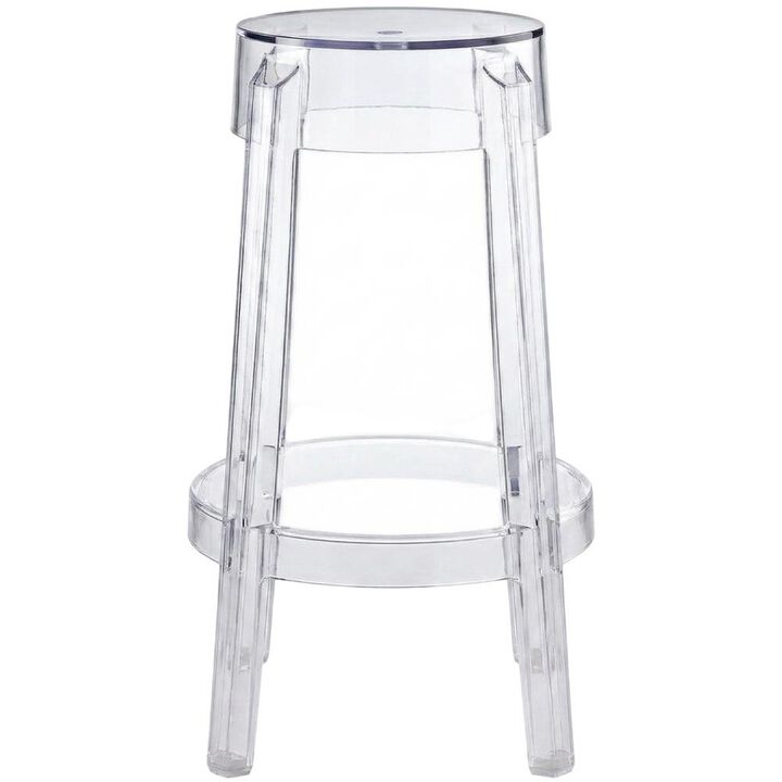 Acrylic Backless Counter Stool, Clear Color