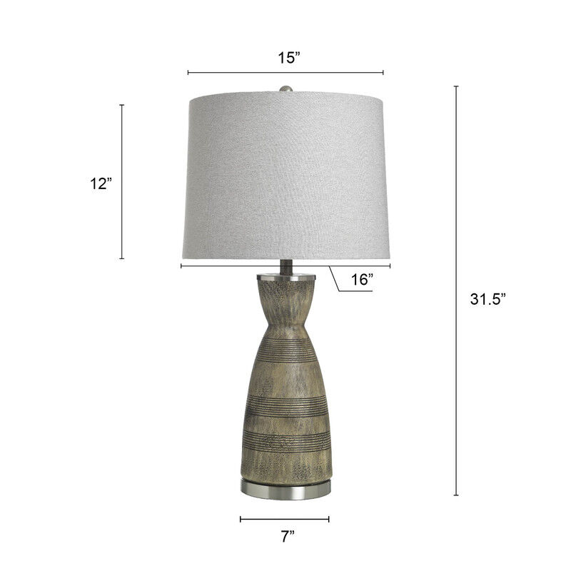 Solara Bronze Striped Lamp