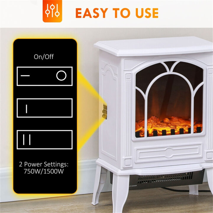 Energy-Efficient Electric Fireplace Heater with Multiple Heat Settings