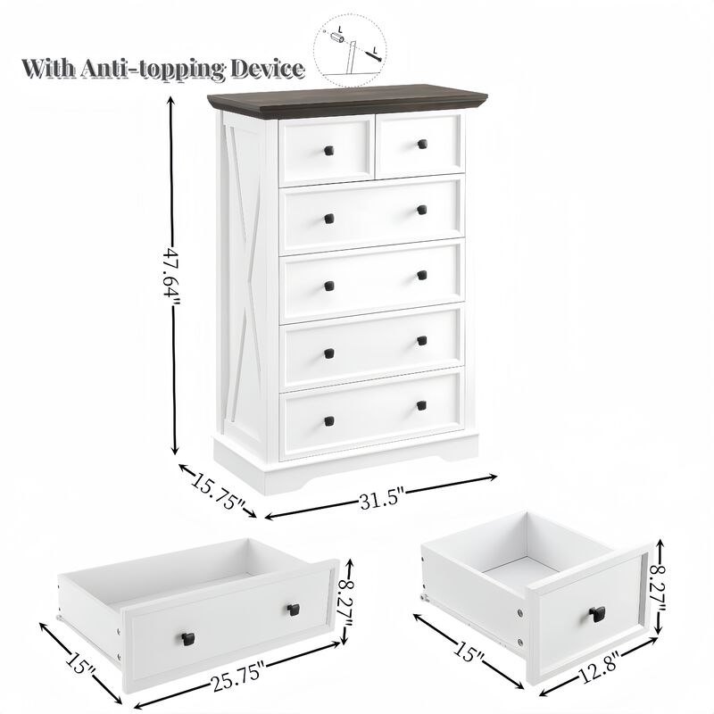 Sced 6 Drawer Dresser image number 9