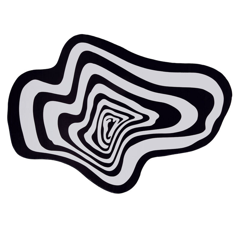 Lany Space Area Rug, Washable Non-Slip Rug, Vertigo Irregular Rug for Living Room image number 0