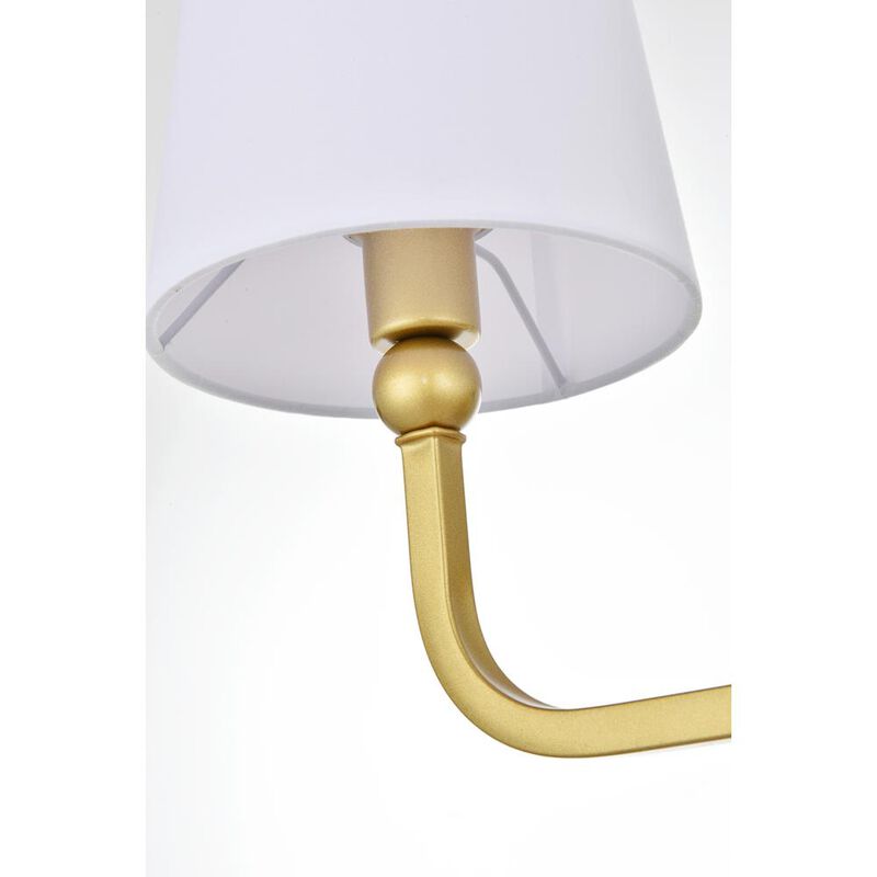 Living District Colson 2 light Brass and Clear Bath Sconce