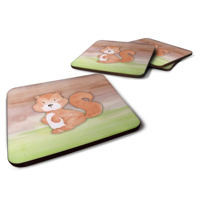 Caroline's Treasures Squirrel Watercolor Decorative coasters, 3.5, Multicolor