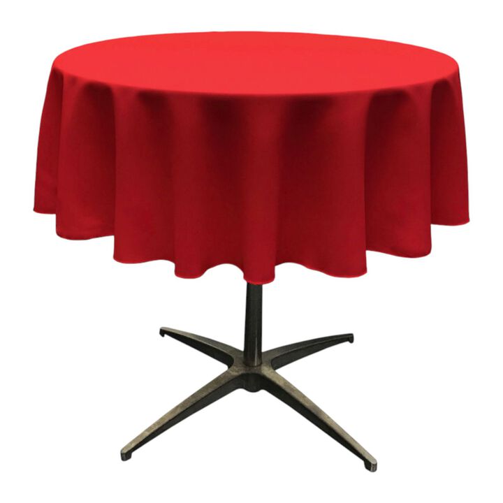 Polyester Poplin Round Tablecloth 58 Inch Dining Table Cover