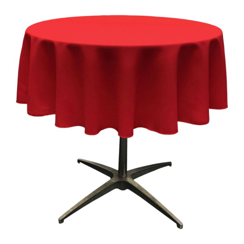 Polyester Poplin Round Tablecloth 58 Inch Dining Table Cover image number 0