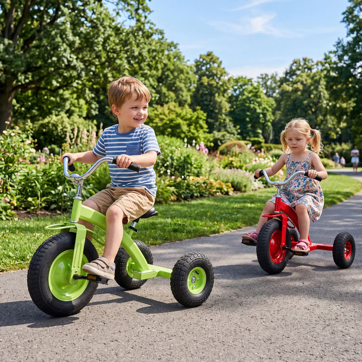 15-Inch Kids Bike with Carbon Steel Frame and Inflatable Rubber Tires