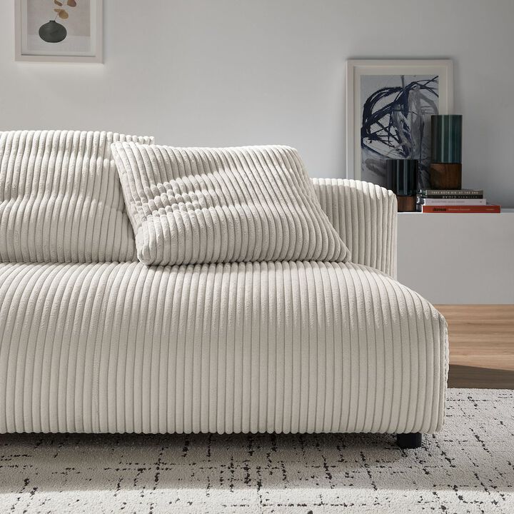 Modway Solace Modular Upholstered Fabric Armless Loveseat