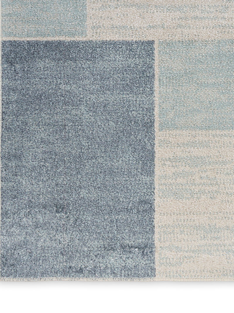 Astra Machine Washable ASW09 Blue/Ivory 9' x 12' Rug