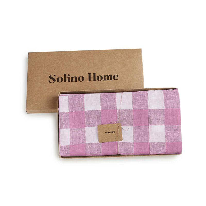 Solino Home 100% Pure Linen Tablecloth - Buffalo Check