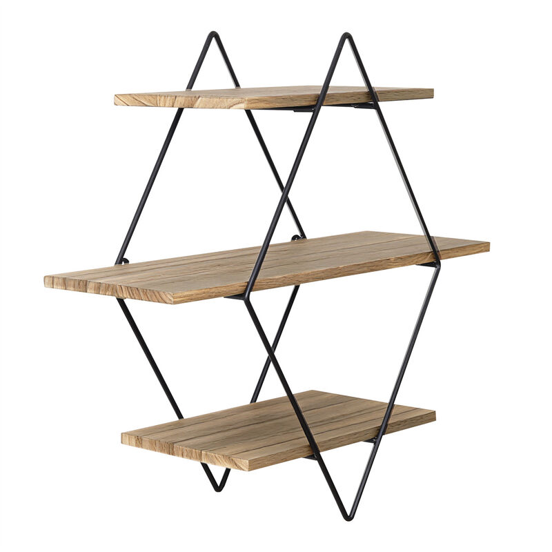 3 Tier Wall Floating Ledge Shelves Wall Decor Storage Shelf Booke Display Rack image number 0