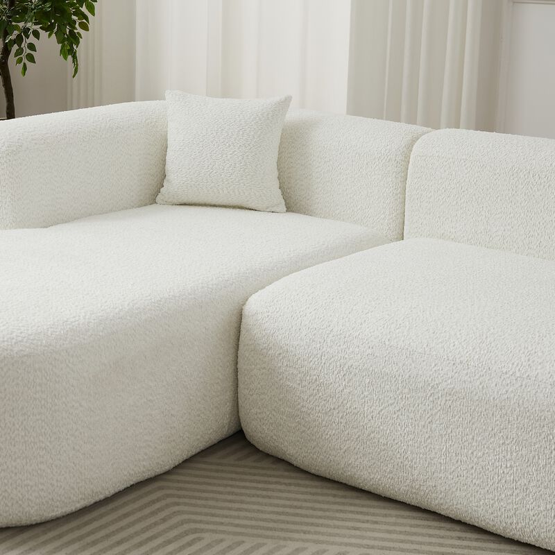Rorvko Curved Chenille Sectional Sofa image number 7