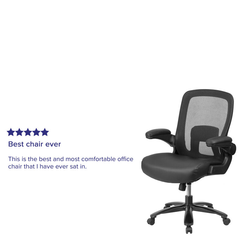 Flash Furniture  Hercules Series Big & Tall 500 lbs . Executive Swivel Chair with Fabric Seat & Adjustable Lumbar image number 4