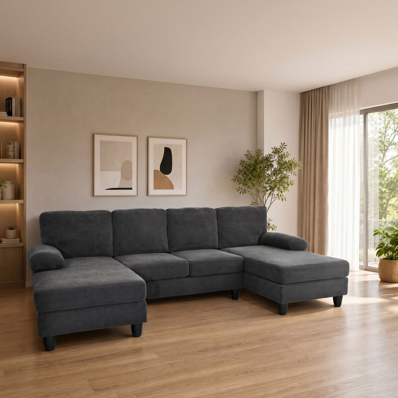 Kunfip upholstery U-Shaped Sofa image number 3
