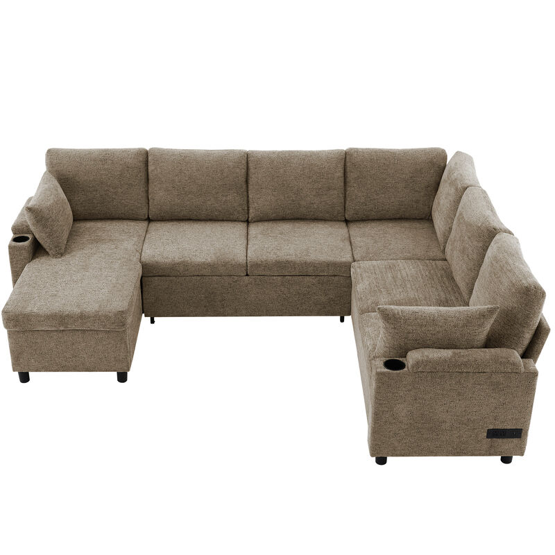 Merax U-Shaped Sectional Sofa Complete Specifications image number 0