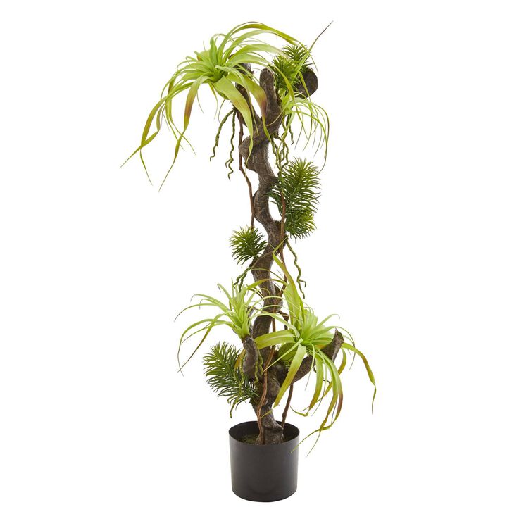 Nearly Natural 41-in Air Plant and Succulent Jungle Artificial Plant