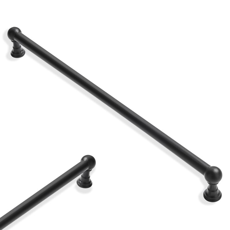 ZAUYX 2 Pack 12 Inch Hole Center Matte Black Cabinet pulls Solid Heavy Duty Drawer Handles Dresser Handles Cabinet Handles Bathr