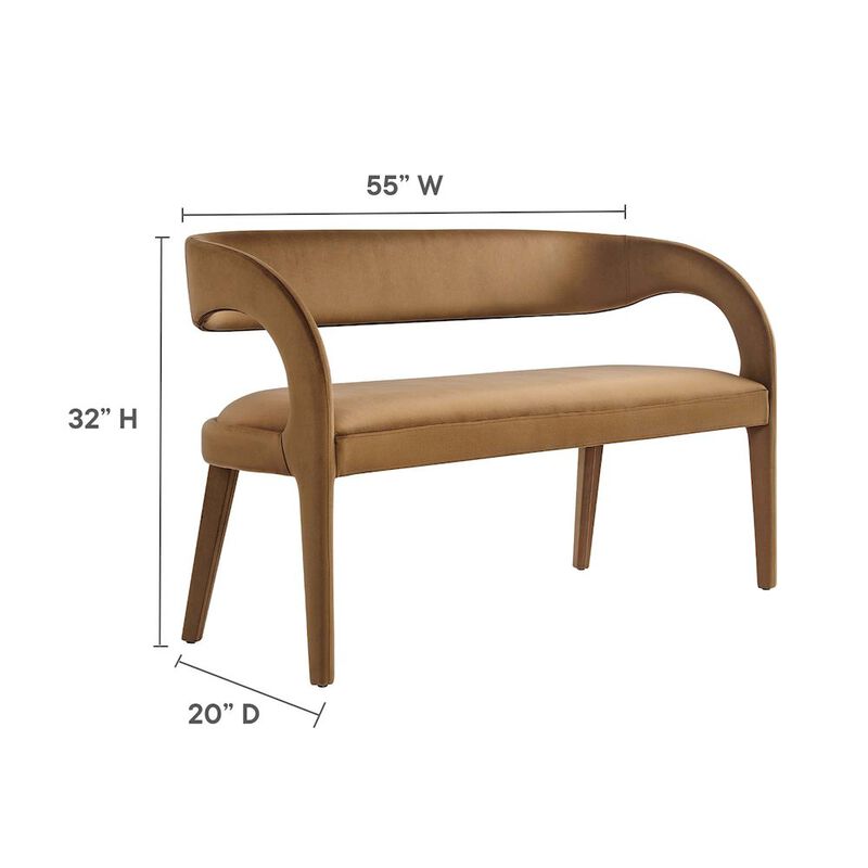 Pinnacle Performance Velvet Accent Bench image number 2