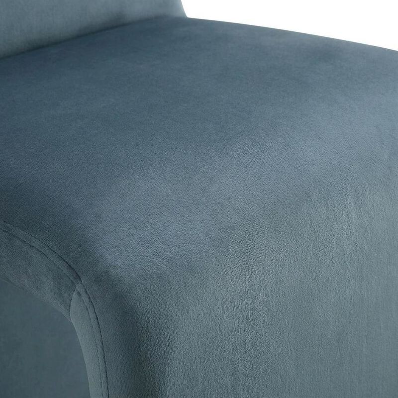 Upholstered Performance Velvet Dining Side Chair, Chocolate image number 6