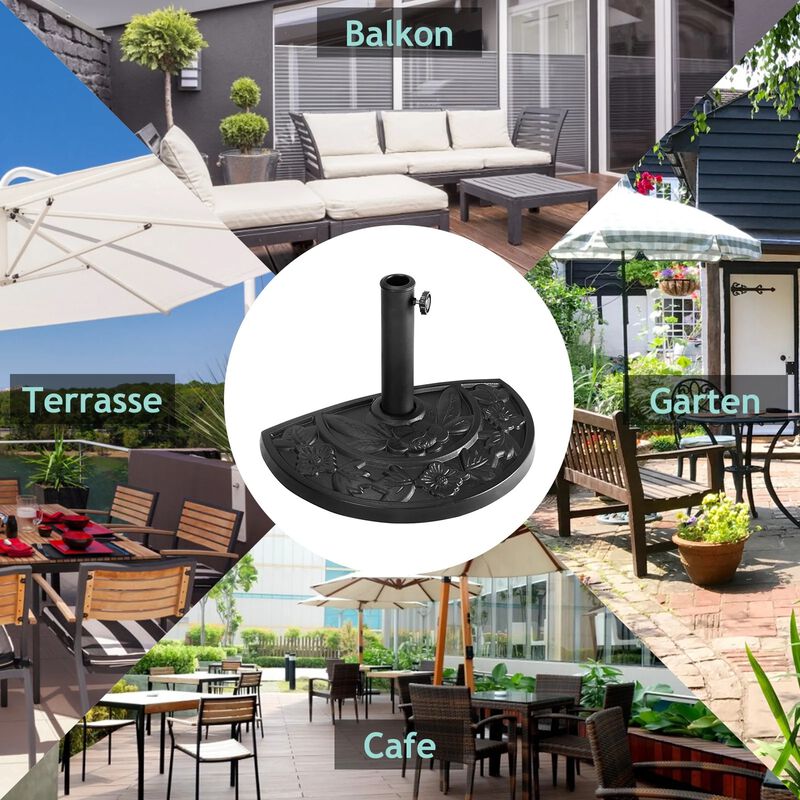 Mondawe 20 inch Outdoor Patio Half Round Umbrella Base