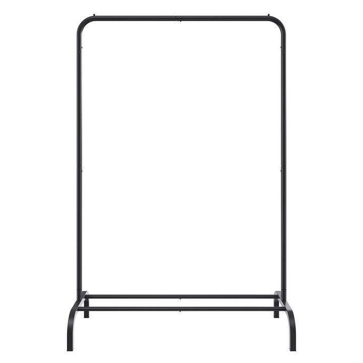 Freestanding Clothes Rack with Hanging Bar and Bottom Storage Organizer