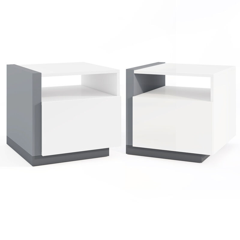 Modern Bedroom Nightstand with Functional Drawer and Minimalist Style