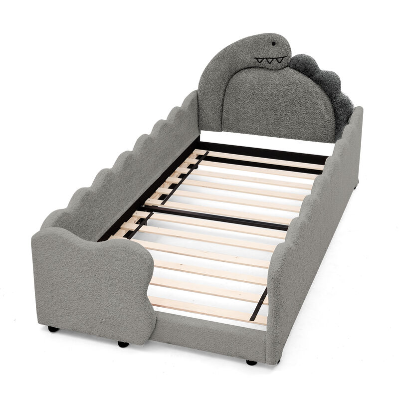 Ganwan Cute Dinosaur-Shaped Kids Bed Frame image number 8
