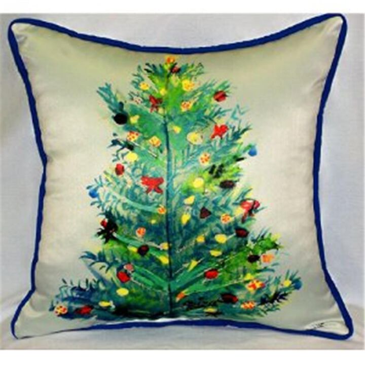 Betsy Drake  Christmas Tree Throw Pillow- 18 x 18 in.