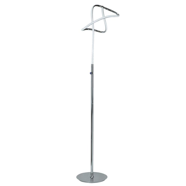 Sea 61 Inch Floor Lamp, Accent Twisted LED, Modern Style, Chrome Base-Benzara