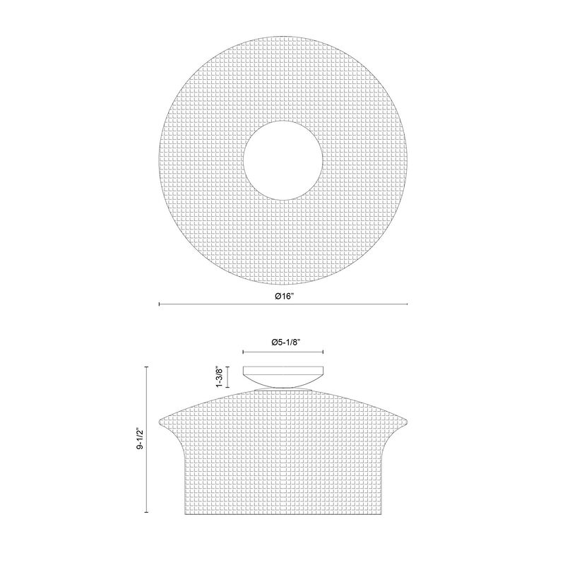 Kai 16 in Socket Semi Flush Mount image number 7