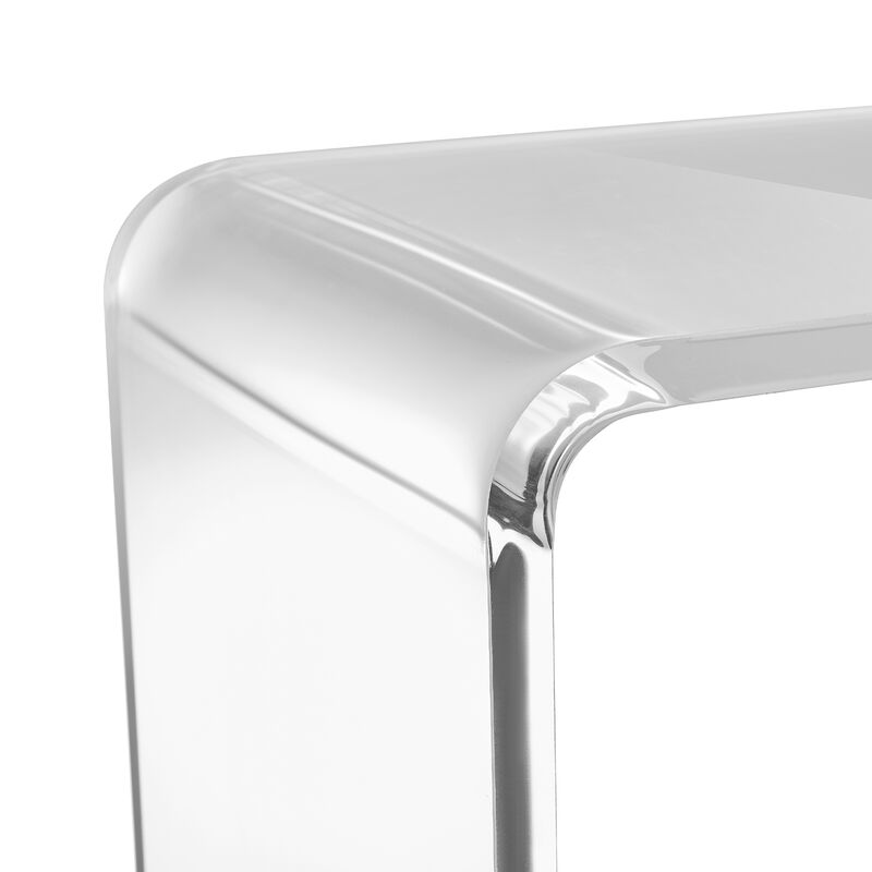 VEVOR Acrylic End Table 2 pcs C-Shaped Lucite Clear Side Tables for Living Room image number 8