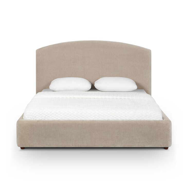 Leah Cream Performance Chenille Queen Bed