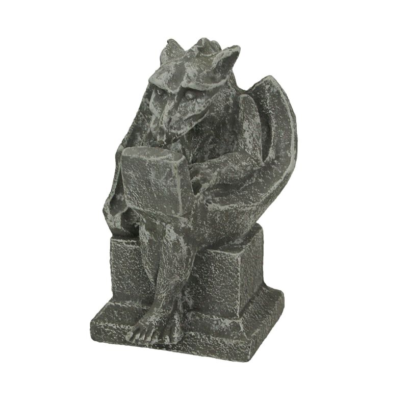 Gargoyle With Laptop Computer Concrete Statue image number 0