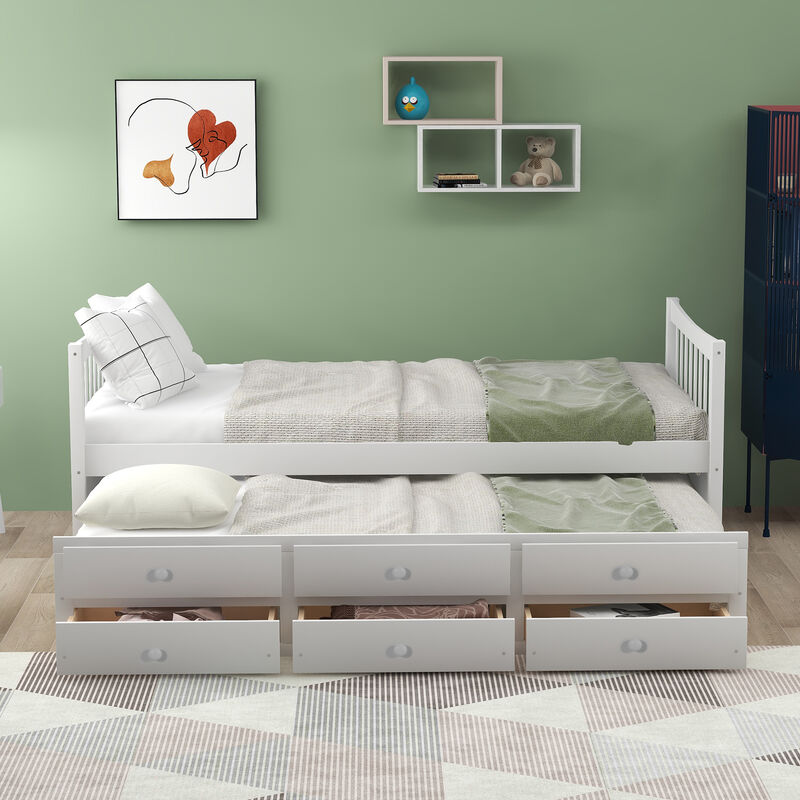 Merax Daybed with Trundle and Drawers